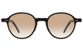 Front view of Frankfurt Sunglasses in Black/Taupe Gradient