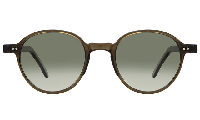 Frankfurt Sunglasses front view in Green with Olive Gradient