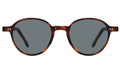 Front view of Frankfurt Sunglasses in Havana/Grey