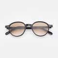 Front view of Frankfurt Sunglasses in Black/Taupe Gradient