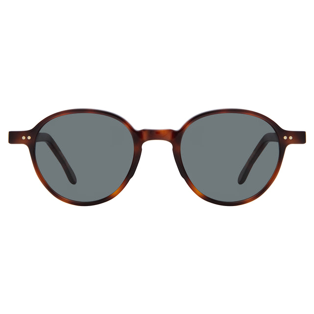 Frankfurt Sunglasses front view in Havana with Grey