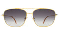 Front view of Frankie Sunglasses in Gold/Grey Flat Gradient