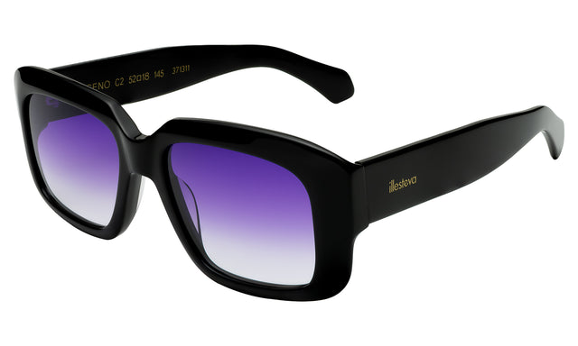 Geno Sunglasses Side Profile in Black / Purple Gradient