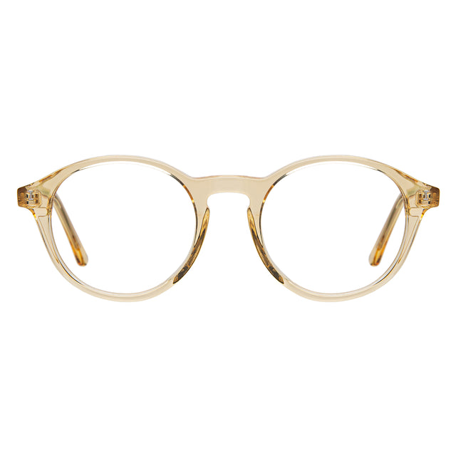 Gila Optical front view in Clear Blond Optical