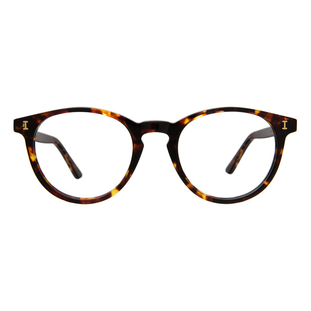 Greta Optical front view in Star Tortoise Optical