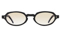 Front view of Hamburg Sunglasses in Black/Taupe Flat Gradient