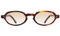 Front view of Hamburg Sunglasses in Havana/Taupe Flat Gradient