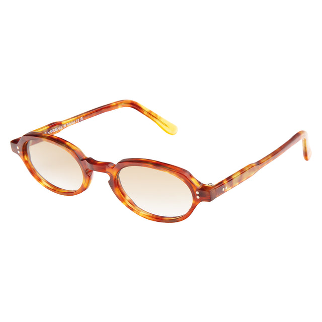 Hamburg Sunglasses side view in Gold Amber / Taupe Flat Gradient