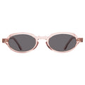Front view of Hamburg Sunglasses in Rose Blush/Grey Flat