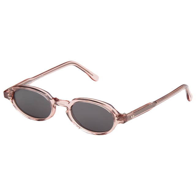 Hamburg Sunglasses side view in Rose Blush / Grey Flat