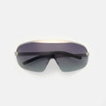 Front view of Hopper Sunglasses in Silver/Grey Gradient