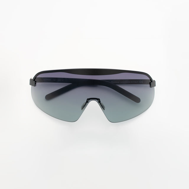 Hopper Sunglasses side view in Matte Black / Grey Gradient
