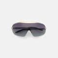 Front view of Hopper Sunglasses in Silver/Grey Gradient