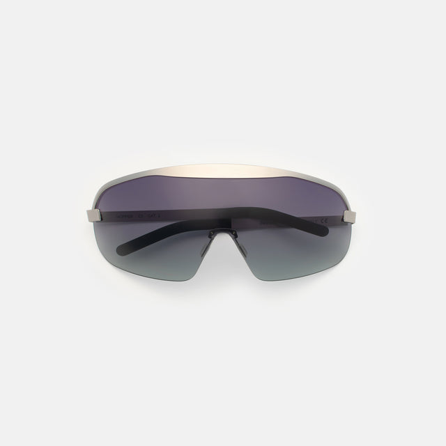 Hopper Sunglasses side view in Silver / Grey Gradient