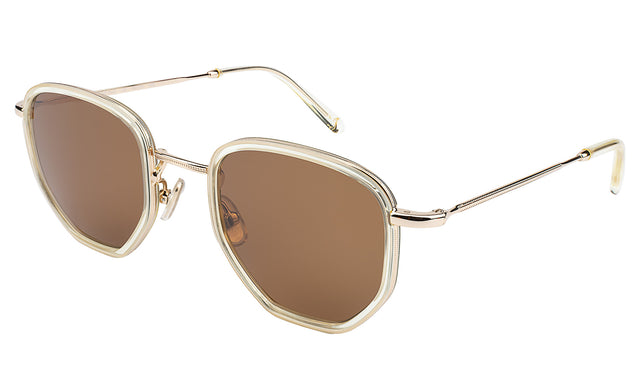 Hunter Ace Sunglasses Side Profile in Champagne/Gold / Brown
