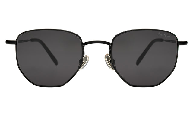 Hunter Sunglasses in All Matte Black with Grey
