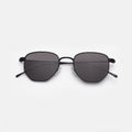Front view of Hunter Sunglasses in All Matte Black/Grey