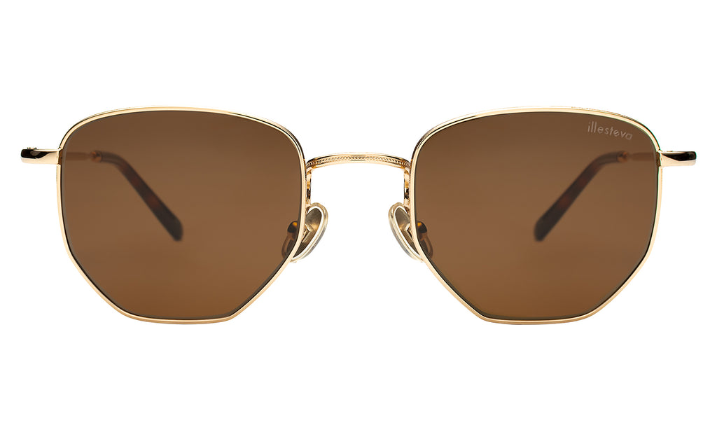 Illesteva sunglasses gold frame. Worn once comes with beautiful leather case Hunter Sunglasses | illesteva main image 4