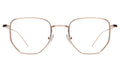 Front view of Hunter Optical in Rose Gold/Optical