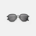 Front view of Hunter Ace Sunglasses in Matte Black/Grey
