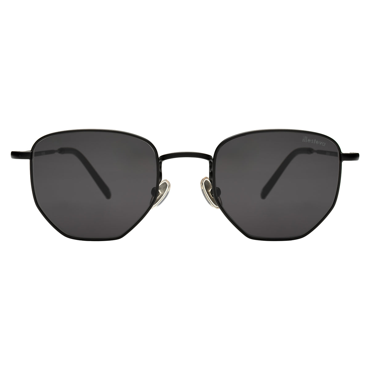 Hunter Sunglasses in All Matte Black with Grey lenses, front view