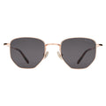 Front view of Hunter Sunglasses in Rose Gold/Grey