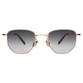 Front view of Hunter Sunglasses in Rose Gold/Grey Gradient