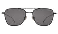 Front view of Lafayette Sunglasses in Black/Grey Flat