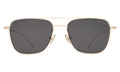 Front view of Lafayette Sunglasses in Gold/Grey Flat