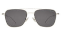 Front view of Lafayette Sunglasses in Silver/Grey Flat