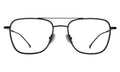 Front view of Lafayette Optical in Black/Optical