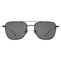 Front view of Lafayette Sunglasses in Black/Grey Flat