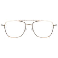 Front view of Lafayette Optical in Gold/Optical