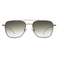 Front view of Lafayette Sunglasses in Gunmetal/Olive Flat Gradient