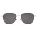 Front view of Lafayette Sunglasses in Silver/Grey Flat