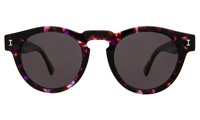 Leonard Sunglasses in Berry Tortoise with Grey
