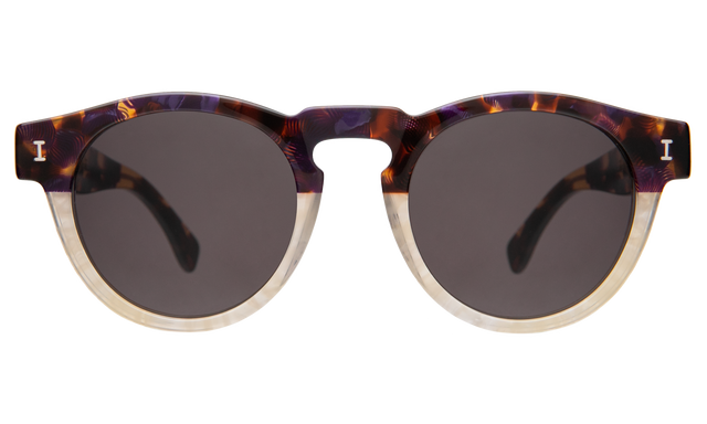 Leonard Sunglasses in H/H Rum Raisin Bone with Grey