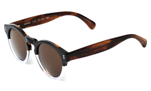 Leonard (Classic Flex Hinge) Sunglasses Side Profile in Half/Half / Brown