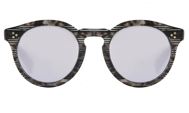 Leonard II Sunglasses in Spider Stripes Silver Mirror