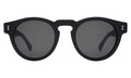 Front view of Leonard Polarized Sunglasses in Matte Black/Grey Polarized