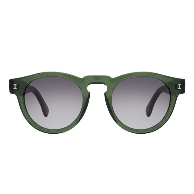 Leonard Sunglasses front view in Pine with Grey Gradient