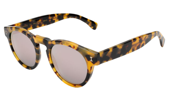 Leonard Sunglasses side view in Tortoise / Rose Mirror