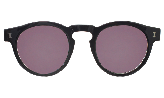 Leonard (Classic Flex Hinge) Sunglasses in Tuxedo with Bordeaux Flat Mirror