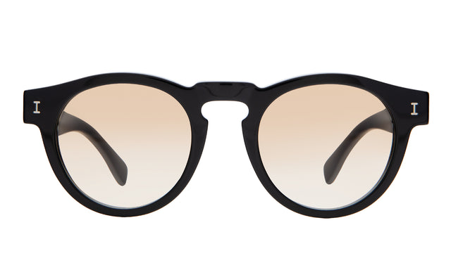 Leonard Sunglasses front view in Black with Taupe Gradient