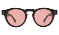 Front view of Leonard Sunglasses in Black/Bordeaux See Through