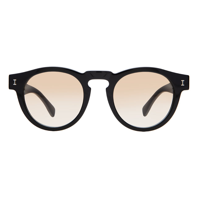 Leonard Sunglasses front view in Black with Taupe Gradient