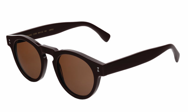 Leonard Sunglasses side view in Bordeaux / Brown