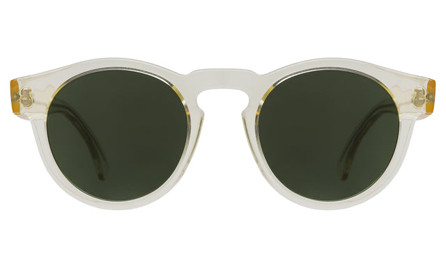 Leonard Sunglasses front view in Champagne with Olive