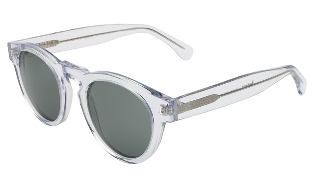 Leonard Sunglasses side view in Clear / Olive