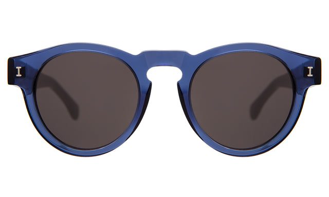 Leonard Sunglasses front view in Cobalt with Grey